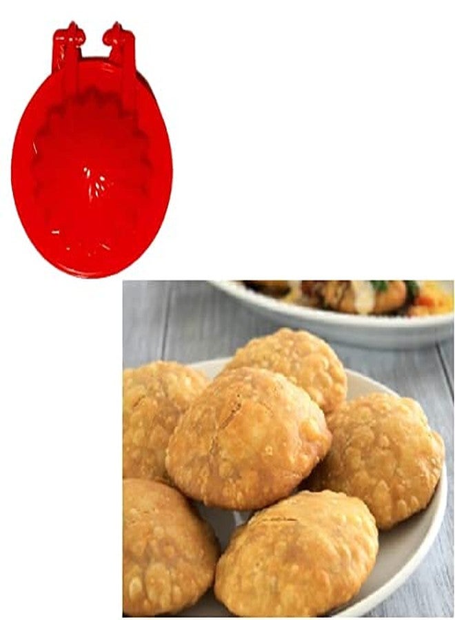 BRUSHFINCH Plastic Gujiya Modak Samosa Kachori Making Mould Set with Ladoo Mould Spoon Combo Pack Kitchen Tool Pie Maker Multicolor (5 PCS) - Image 4